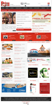 Home page del portale web: Primapaginaweb.it